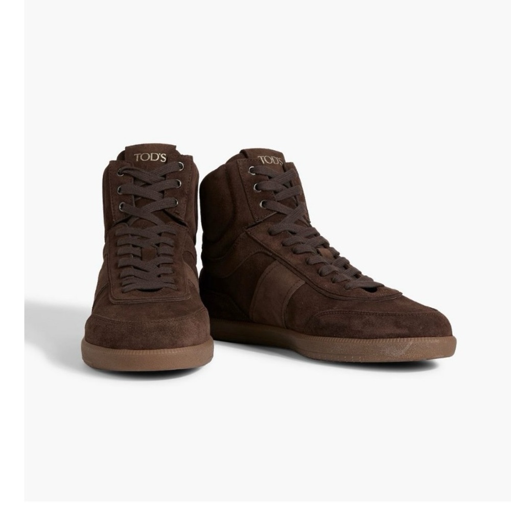 Tod's Men's Dark Brown Suede Sneakers